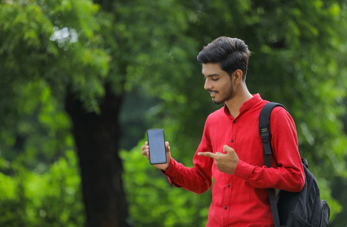 Student at Jothis College campus, Katpadi, Vellore